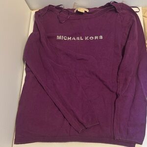 Michael Kors Rich Purple Knit Top